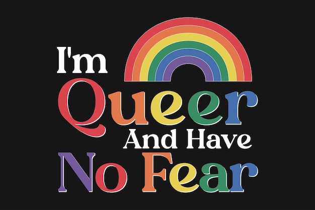 Orgullo LGBTQ Gay Tipografía Diseño de camisetas vectoriales