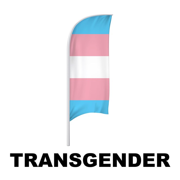 Vector orgullo transgénero vector de bandera vertical curva símbolo de diversidad de género