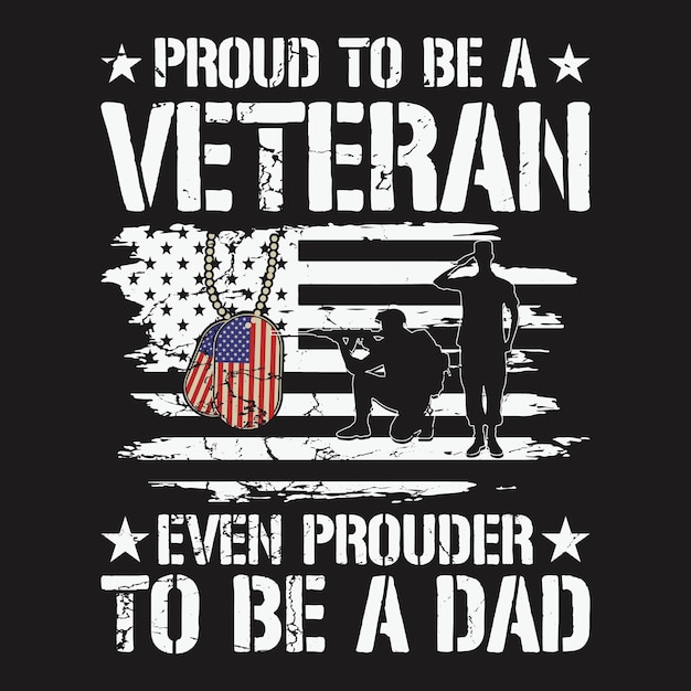 orgulloso de ser un veterano aún más orgulloso de ser un diseño de camiseta de papá