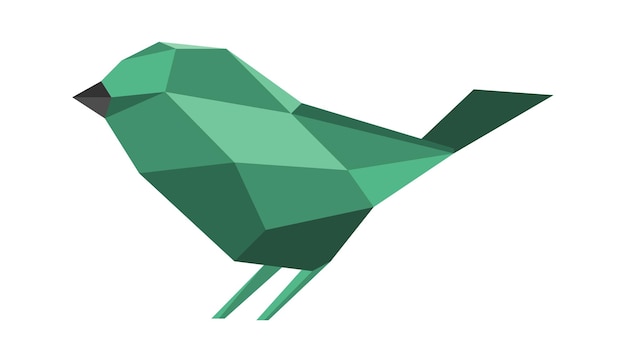Origami gorrión Animal Childish Craft Vector ilustración