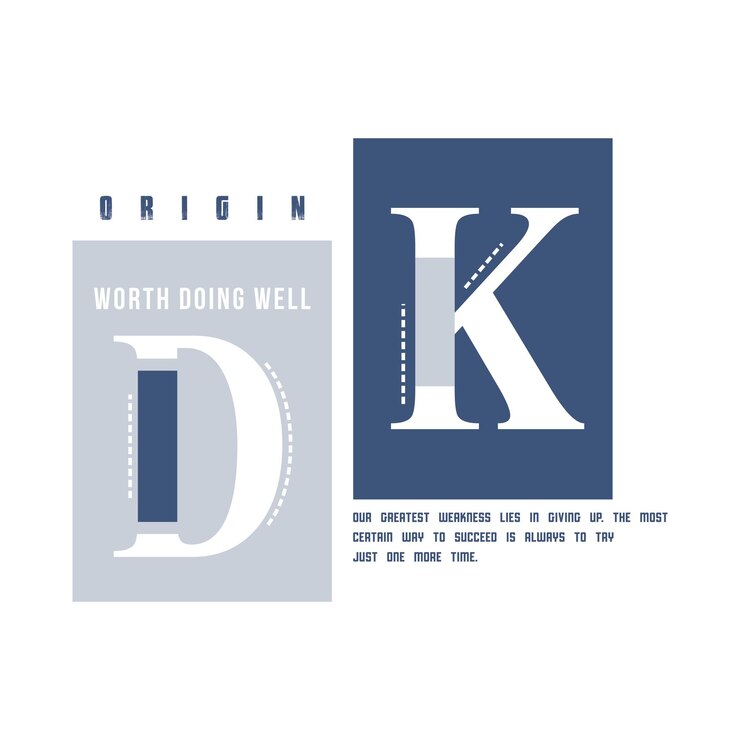 Vector origin valor de hacer bien dk diseño tipográfico moderno y elegante diseño gráfico vectorial moda