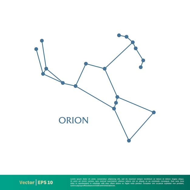 Orion Constellation Star Icon Vector Logo Plantilla Ilustración Diseño Vector EPS 10