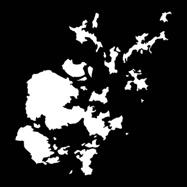 Orkney mapa consejo área de Escocia ilustración vectorial