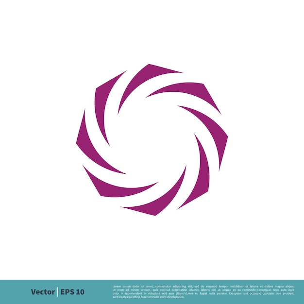 Ornamental Circle Star Icon Vector Logo Plantilla Ilustración Diseño Vector EPS 10
