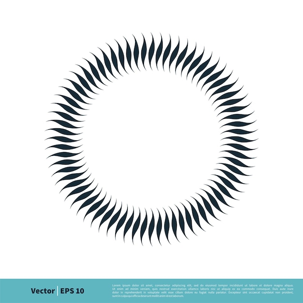 Ornamento abstracto Sol Forma Icono Vector Logo Plantilla Ilustración Diseño Vector EPS 10