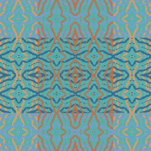 Ornamento de acuarela azul y blanca pintado con acuarela en papel