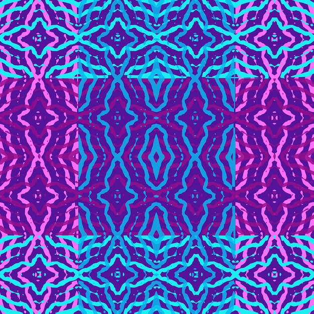 Ornamento de acuarela azul y blanca pintado con acuarela en papel