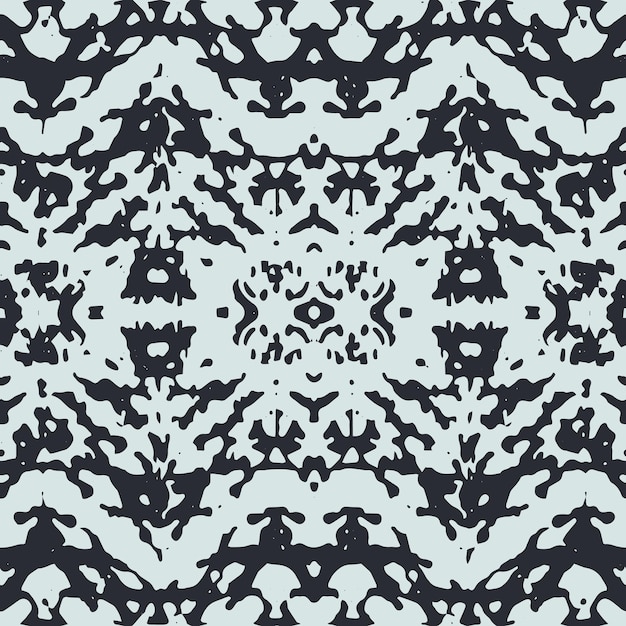 Ornamento de acuarela azul y blanca pintado con acuarela en papel