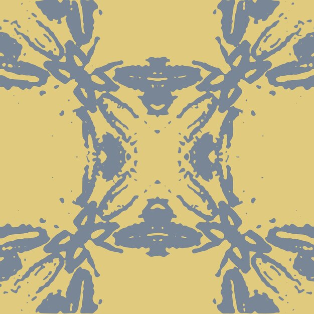 Ornamento de acuarela azul y blanca pintado con acuarela en papel