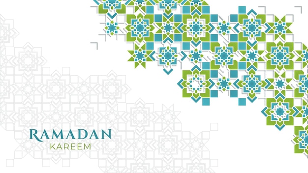 Ornamento artístico de Mandala para el diseño de saludos de Ramadán