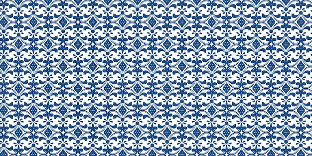 Ornamento azul sobre fondo blanco Estilo moderno