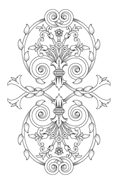 Ornamento barroco antiguo