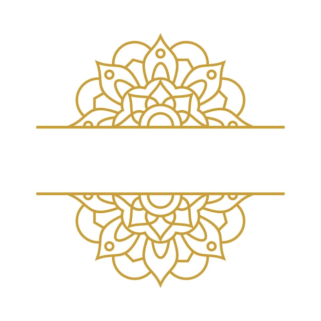 Ornamento de boda Mandala Diseño vectorial de oro
