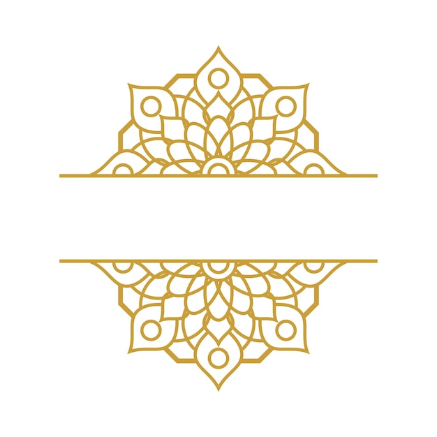 Ornamento de boda Mandala Diseño vectorial de oro