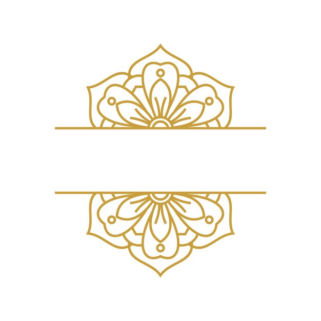Ornamento de boda Mandala Diseño vectorial de oro