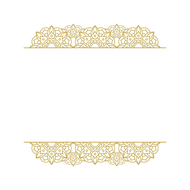Ornamento de boda Mandala Diseño vectorial de oro