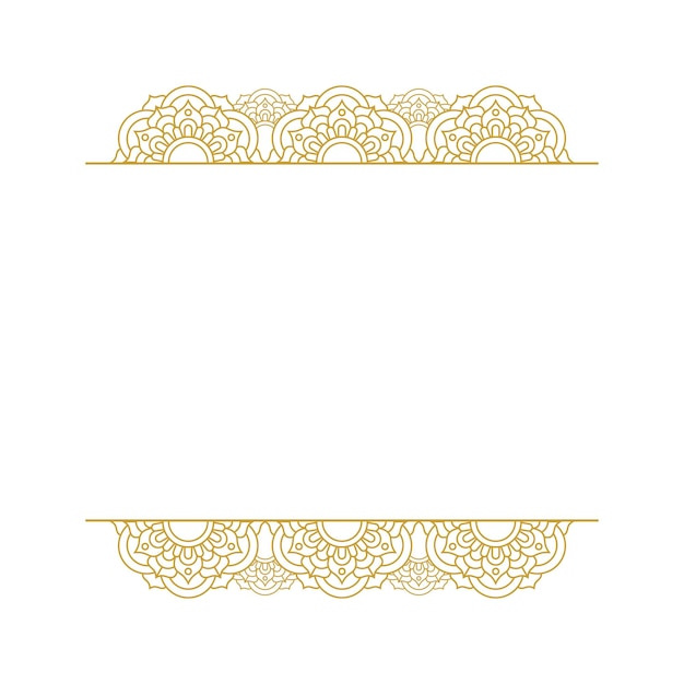 Ornamento de boda Mandala Diseño vectorial de oro