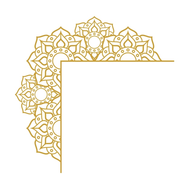Ornamento de boda Mandala Diseños vectoriales de oro