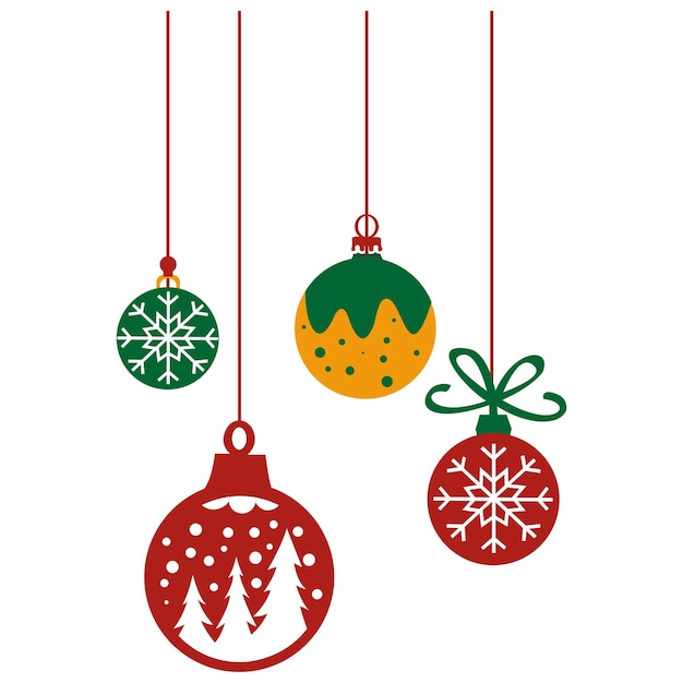 Ornamento de bolas de Navidad colgantes