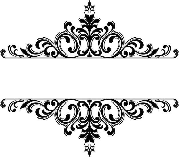 Ornamento de borde Colección vectorial floral vintage para bodas