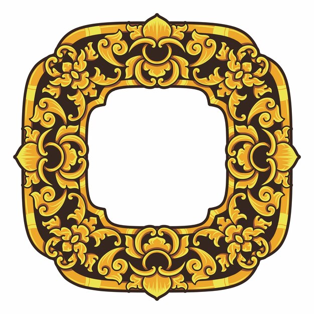 Ornamento de bordes o marcos aislados Elementos ornamentales para sus diseños Colores negro y dorado