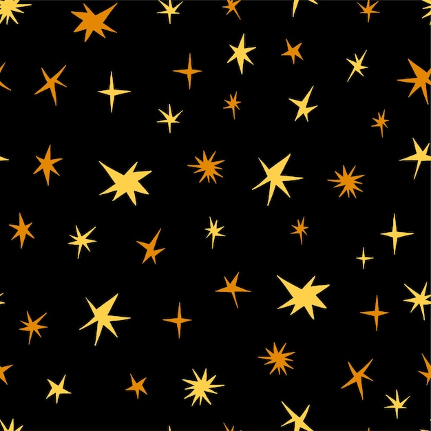 Ornamento brillante de estrellas Diseño de patrones sin fisuras de vector abstracto para impresión papel de regalo textil fondos de pantalla decoración de fondo