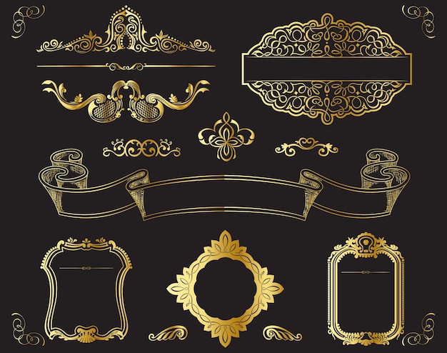 Ornamento de caligrafía vectorial antiguo