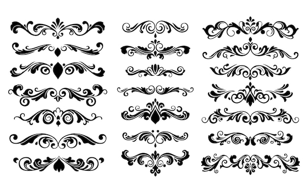 Ornamento caligráfico de remolinos etéreos con elementos decorativos vibrantes Diseño de lujo