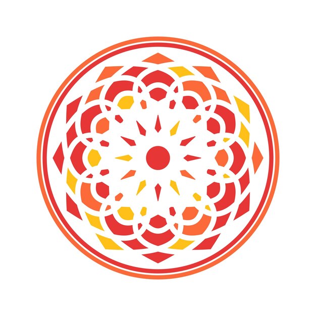 Ornamento circular colorido del vector de la mandala