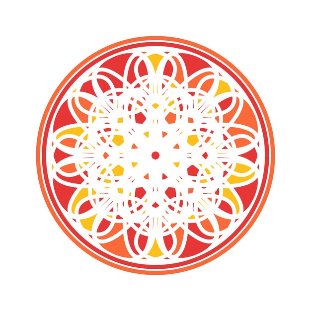 Ornamento circular colorido del vector de la mandala