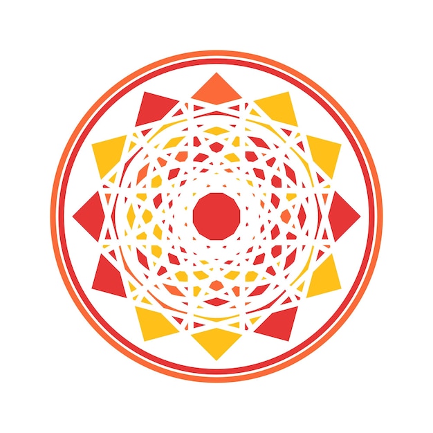 Ornamento circular colorido del vector de la mandala