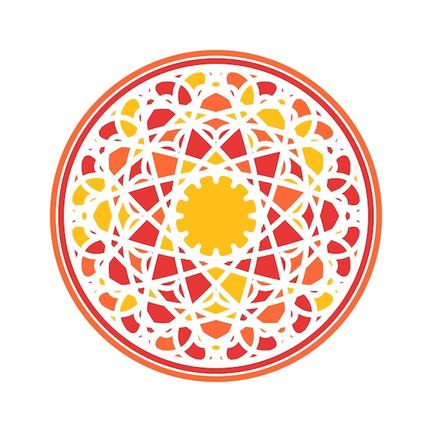 Ornamento circular colorido del vector de la mandala