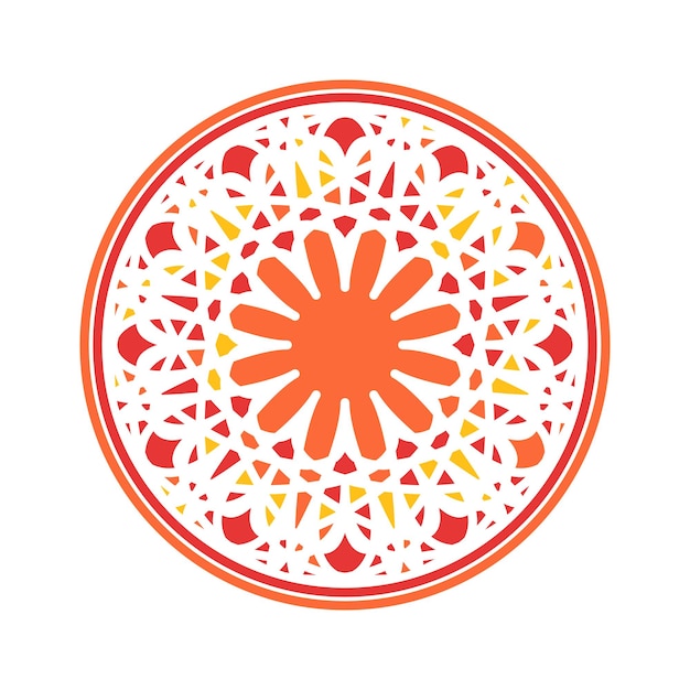 Ornamento circular colorido del vector de la mandala