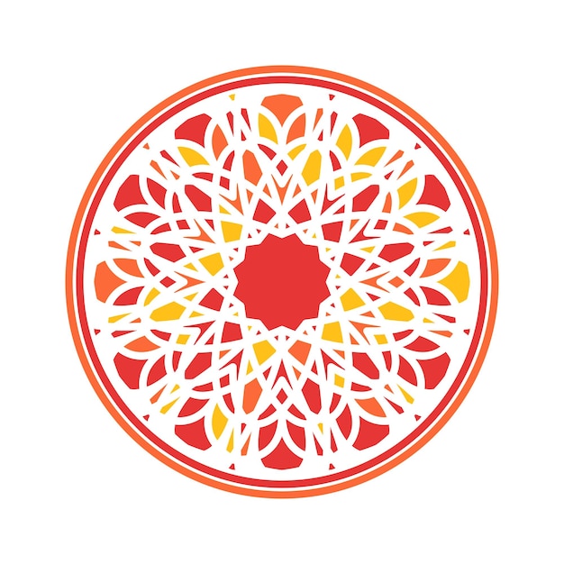 Ornamento circular colorido del vector de la mandala