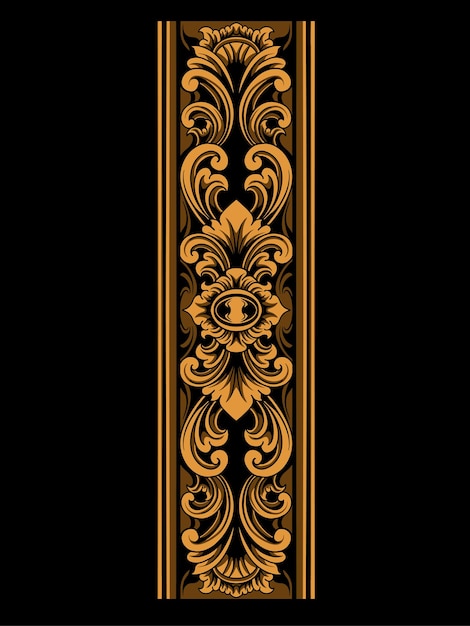 ornamento clásico diseño vectorial grabado ornamento para color de plantilla editable