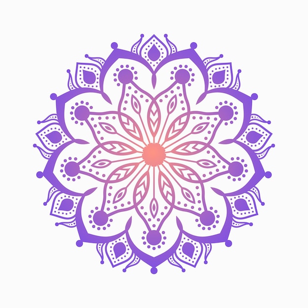 Vector ornamento colorido hermoso mandala