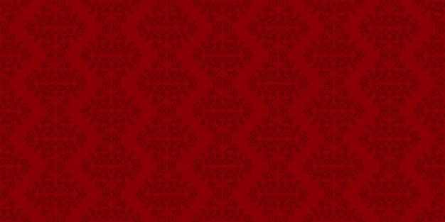 Ornamento de damasco rojo sin costuras fondo rico patrón decorativo victoriano vintage para papel tapiz