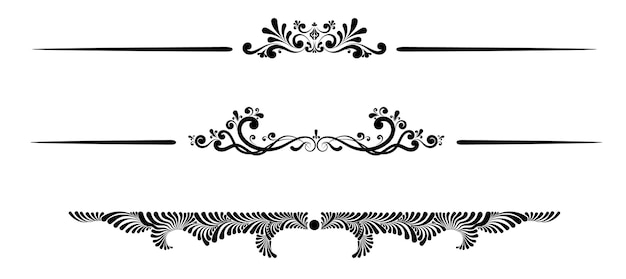 Ornamento decorativo floral vector aislado sobre fondo blanco.