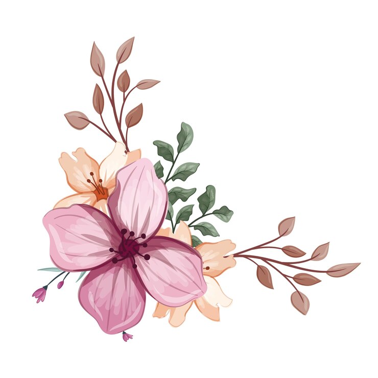 Vector ornamento decorativo de follaje floral para la invitación de boda