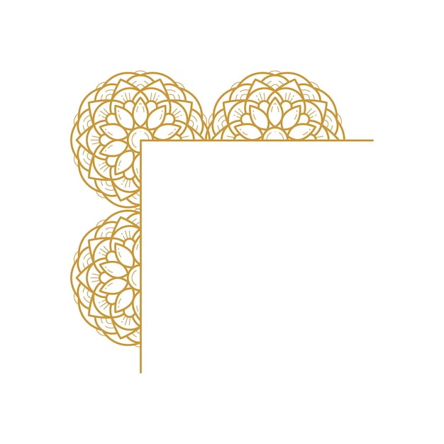 Ornamento de diseño de patrones de elementos de mandala