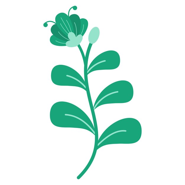 Ornamento de diseño vectorial de elementos florales