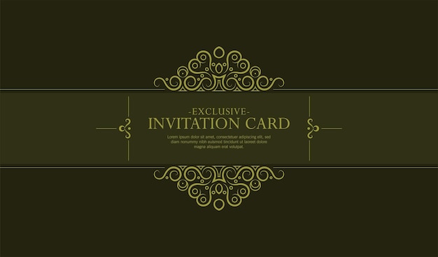 Ornamento Diseño vectorial de tarjetas de invitación estilo vintage
