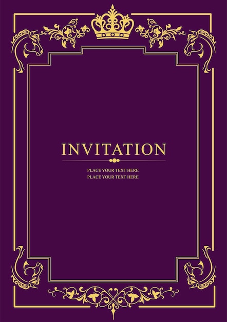 Ornamento dorado en fondo oscuro Se puede usar como tarjeta de invitación Cubierta de libro Ilustración vectorial Ilustración dibujada a mano