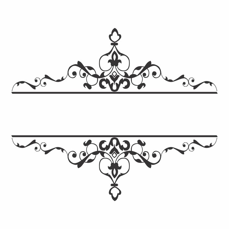 Vector ornamento elegante y florido del marco