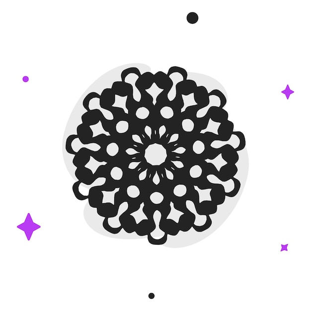 Ornamento en estilo plano ilustración vectorial concepto de negocio simple pictograma en fondo aislado