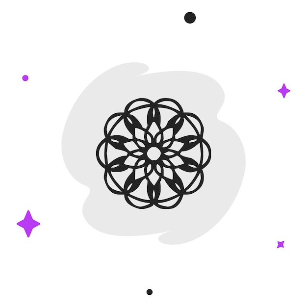 Ornamento en estilo plano ilustración vectorial concepto de negocio simple pictograma en fondo aislado