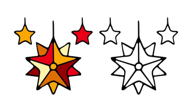 Ornamento de estrella de árbol de Navidad para una decoración festiva Decoración de estrella de oro para una celebración alegre y alegre