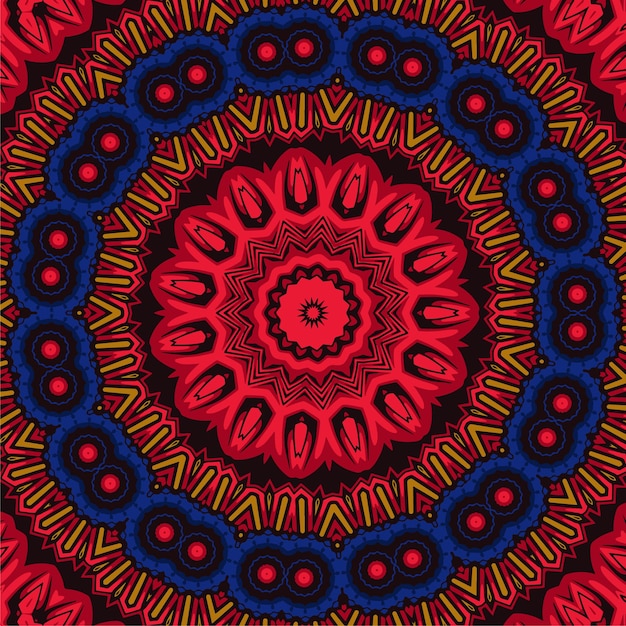 Ornamento étnico colorido garabato simetría textura diseño tribal espiritual tradicional popular motivo de garabatos curvos