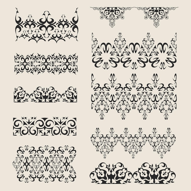 ornamento étnico de la frontera patrón de estilo turco