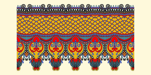 Ornamento étnico de la raya del diseño de la decoración del patrón para imprimir la ilustración del vector